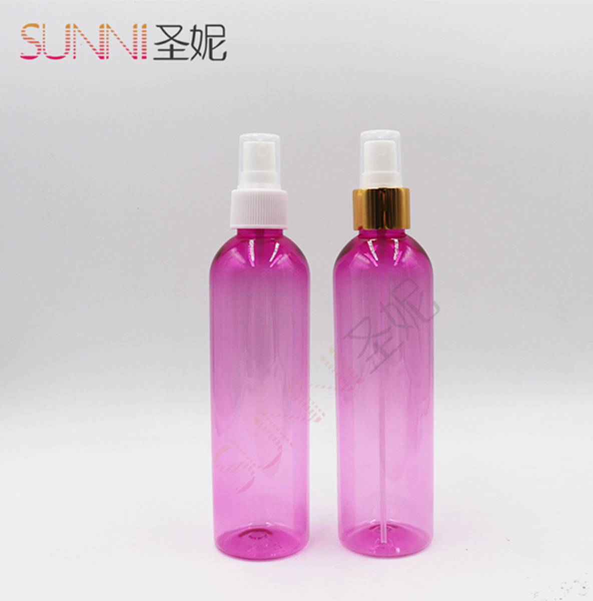 Cosmetic Packaging Spray Bottle with Smooth Ribbed Gold Aluminum Fine Mist Pump Container Bottles