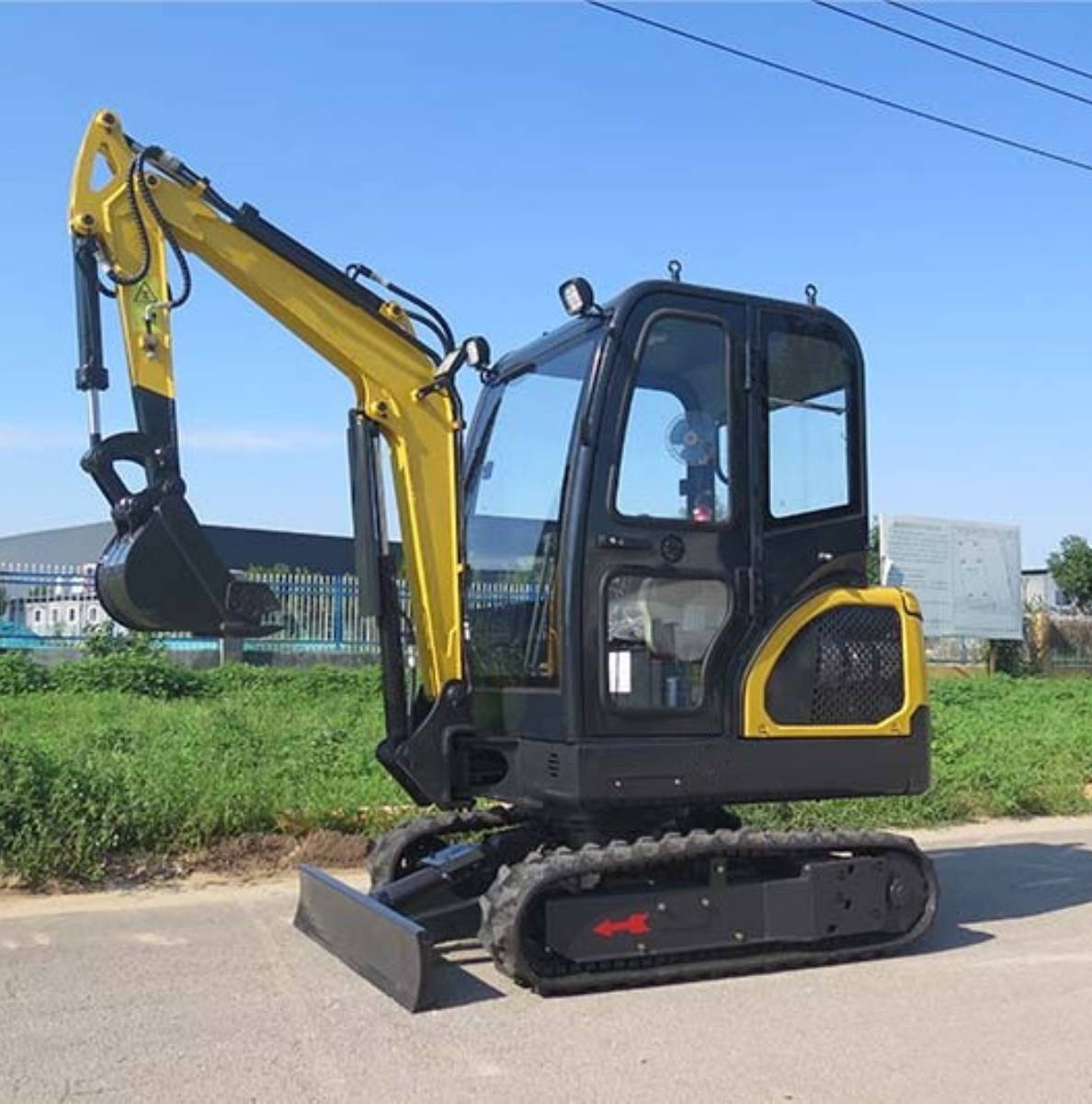 mini excavator with cabin