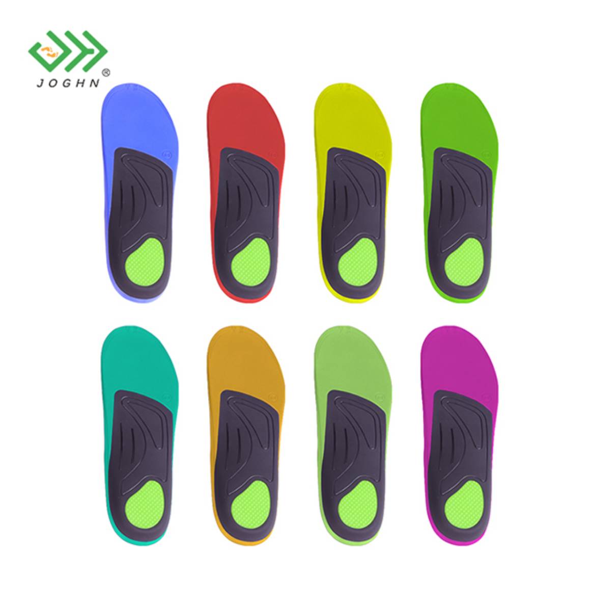 JOGHN OEM/ODM Palmilhas De Sapato Eva High Arch Foot Pain Sports Orthopedic Shoe Insoles