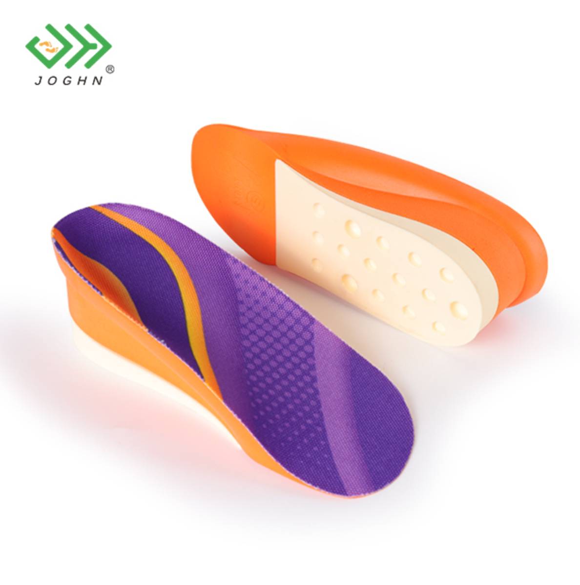 JOGHN Hot-Selling 2 Layer PU Height Increase Shoe Insole For Shoes