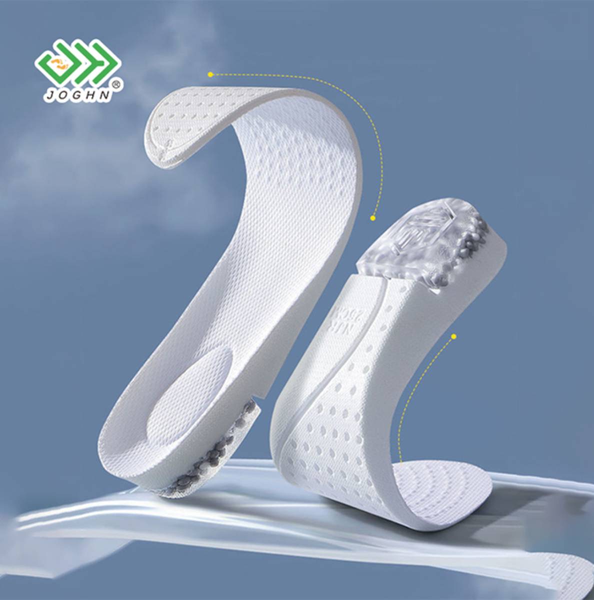 Arch Support Orthotic PU Flat Foot Foot Valgus Height Increase Insoles For Shoes