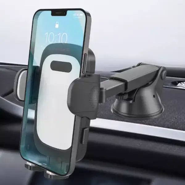 Telescopic Long Arm Suction Cup Phone Holder for Car Dashboard Windshield Compatible with 4-7" Mobile phones