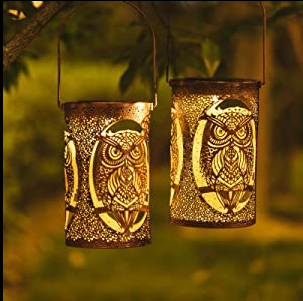 LED Hanging Lanterns Solar Powered with Handle
