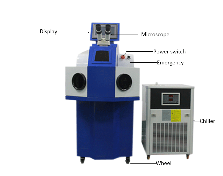 Jewelry laser soldering machine
