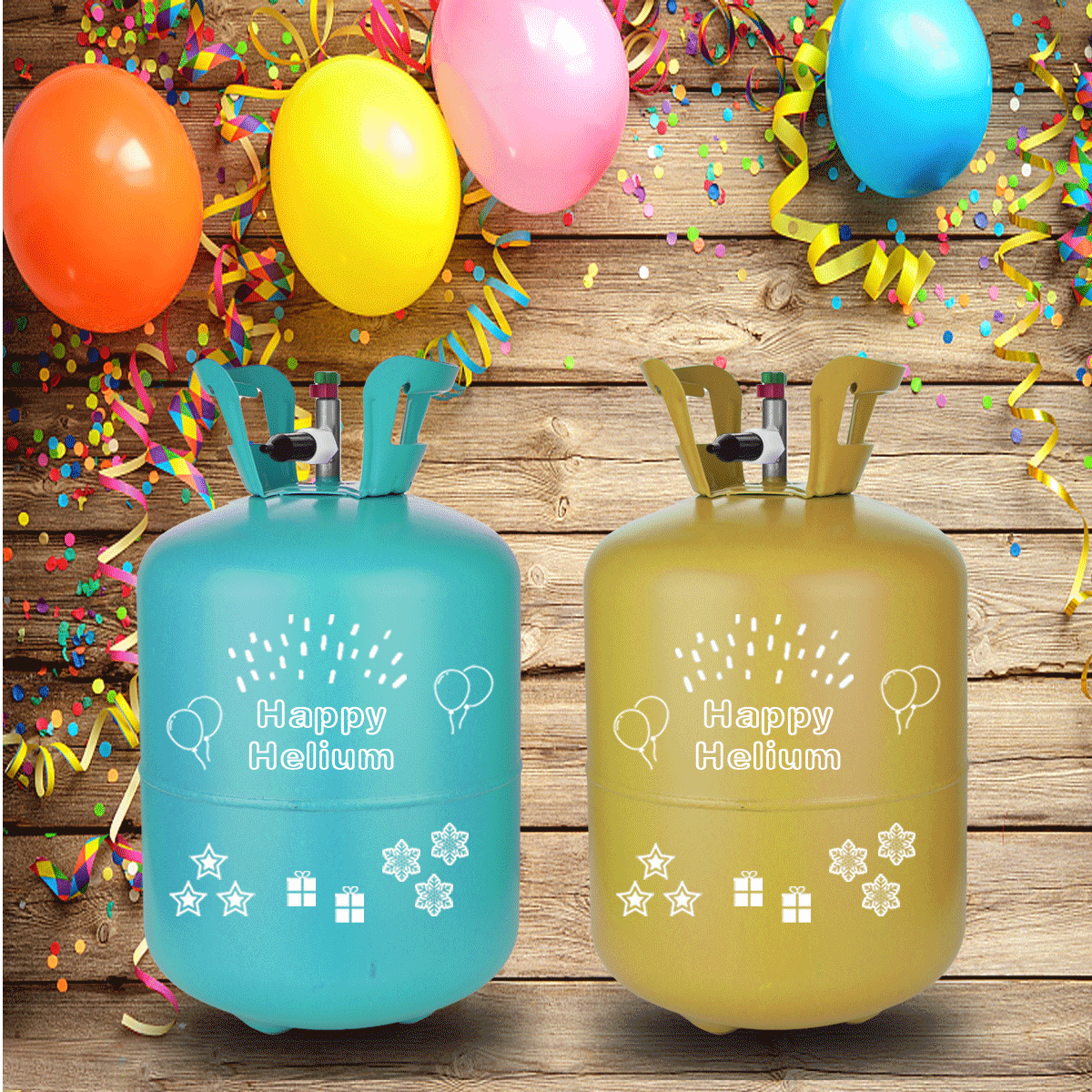 50 Helium Balloons Tank