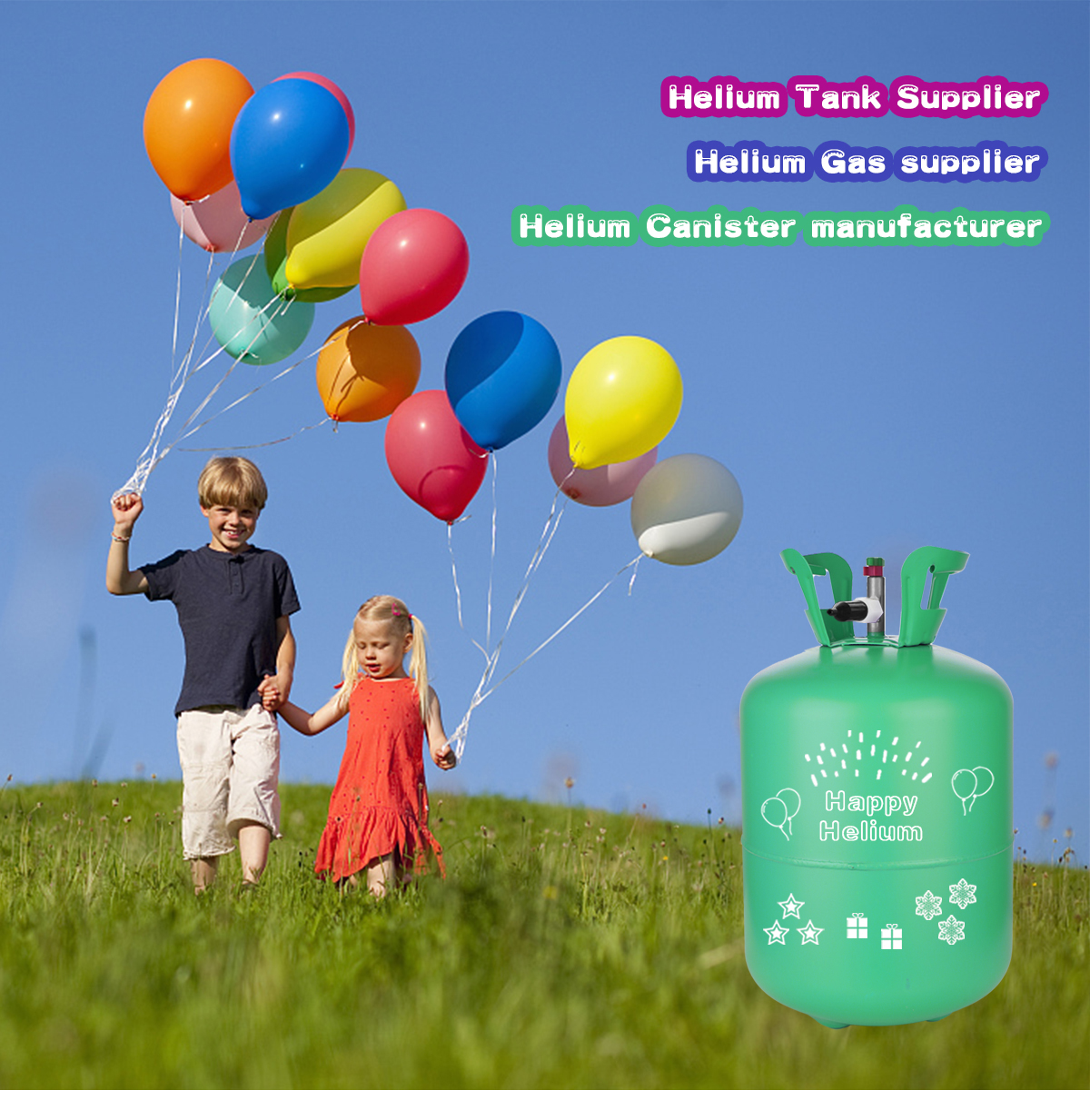 50 Helium Balloons Tank