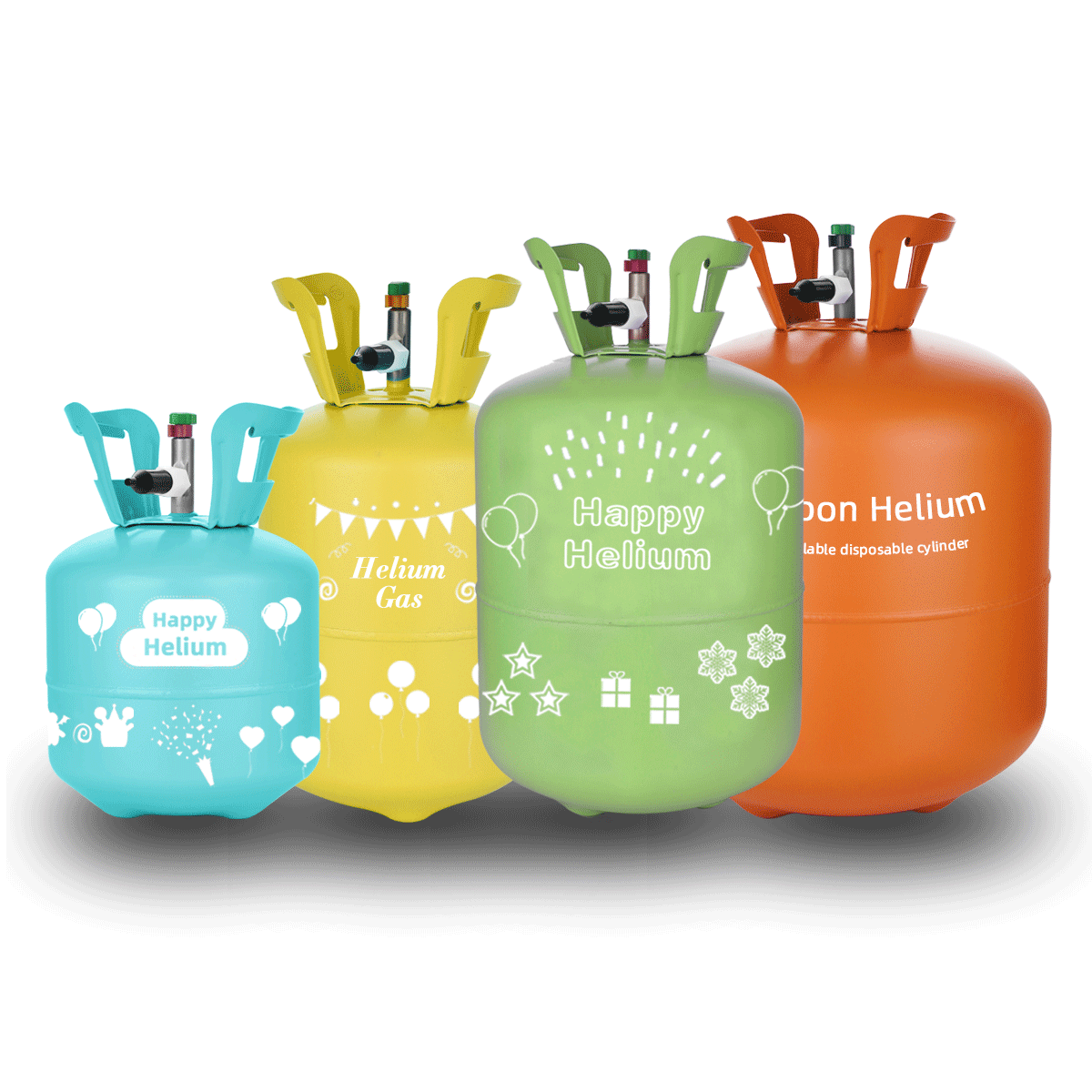 50 Helium Balloons Tank