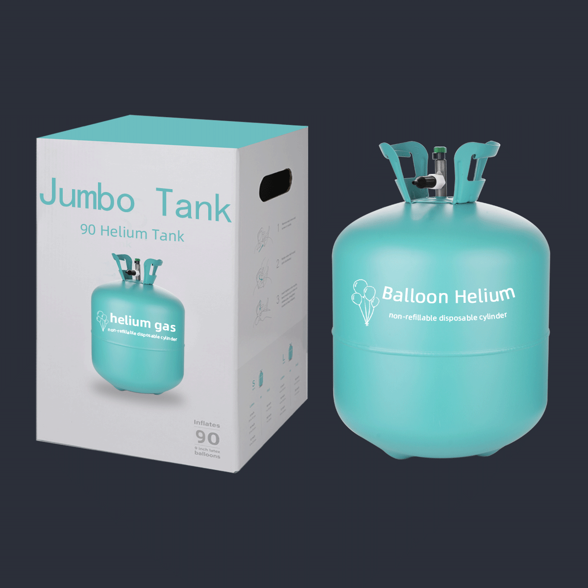 Jumbo 90 Helium Balloons Tank