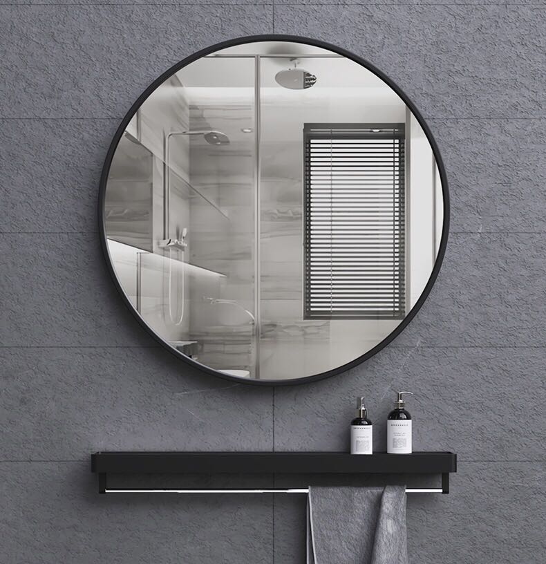 Round Metal Frame Mirror