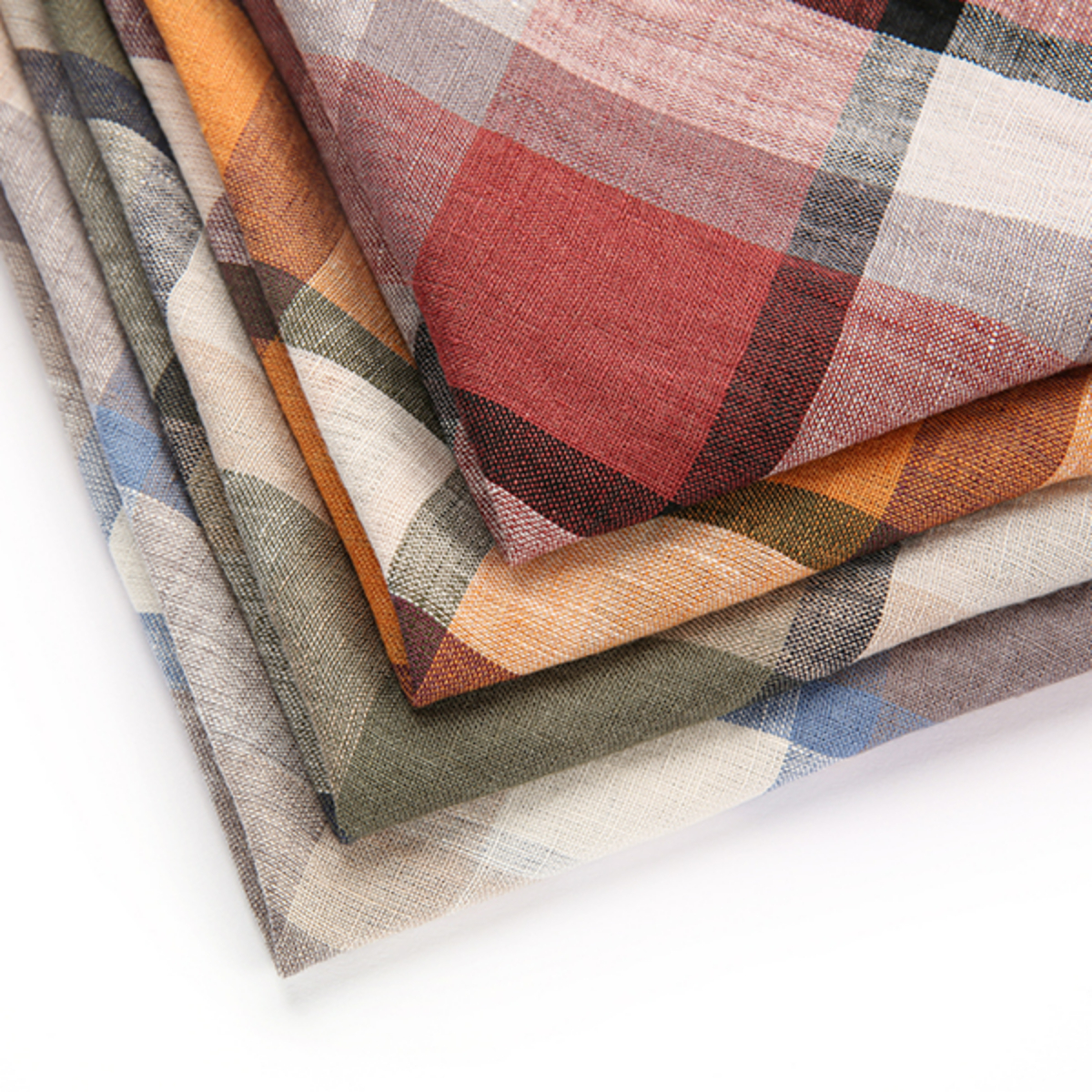 CHECK/PLAID LINEN FABRIC~S1936