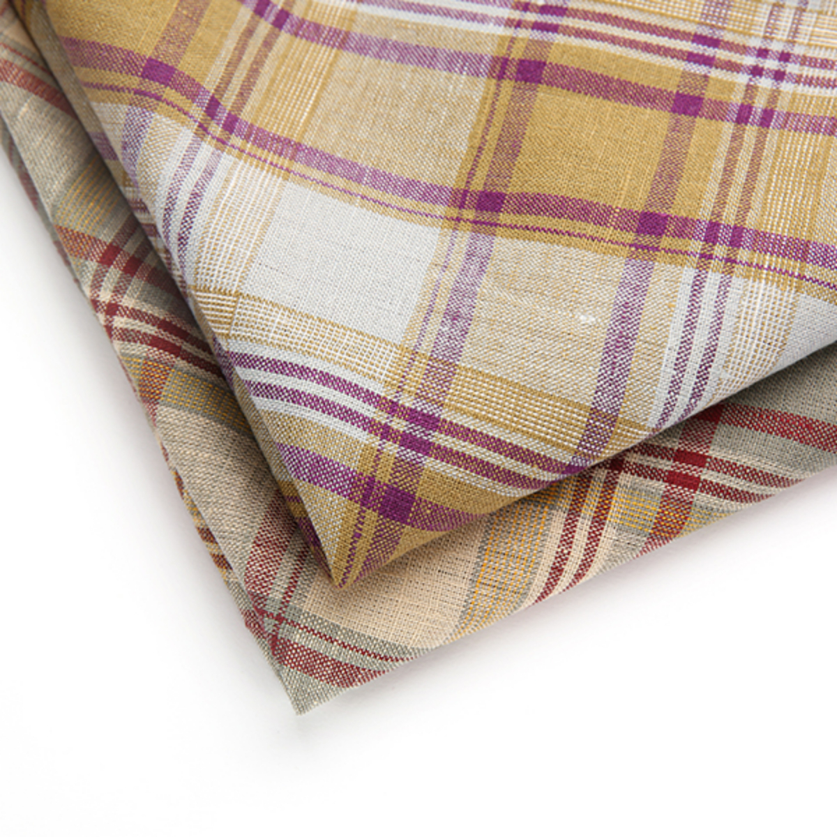 CHECK/PLAID LINEN FABRIC~S1946