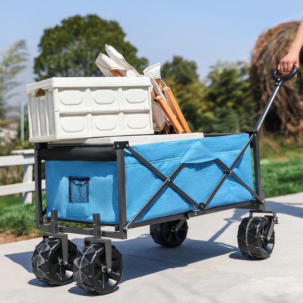 Creative outdoor all terrain folding wagon