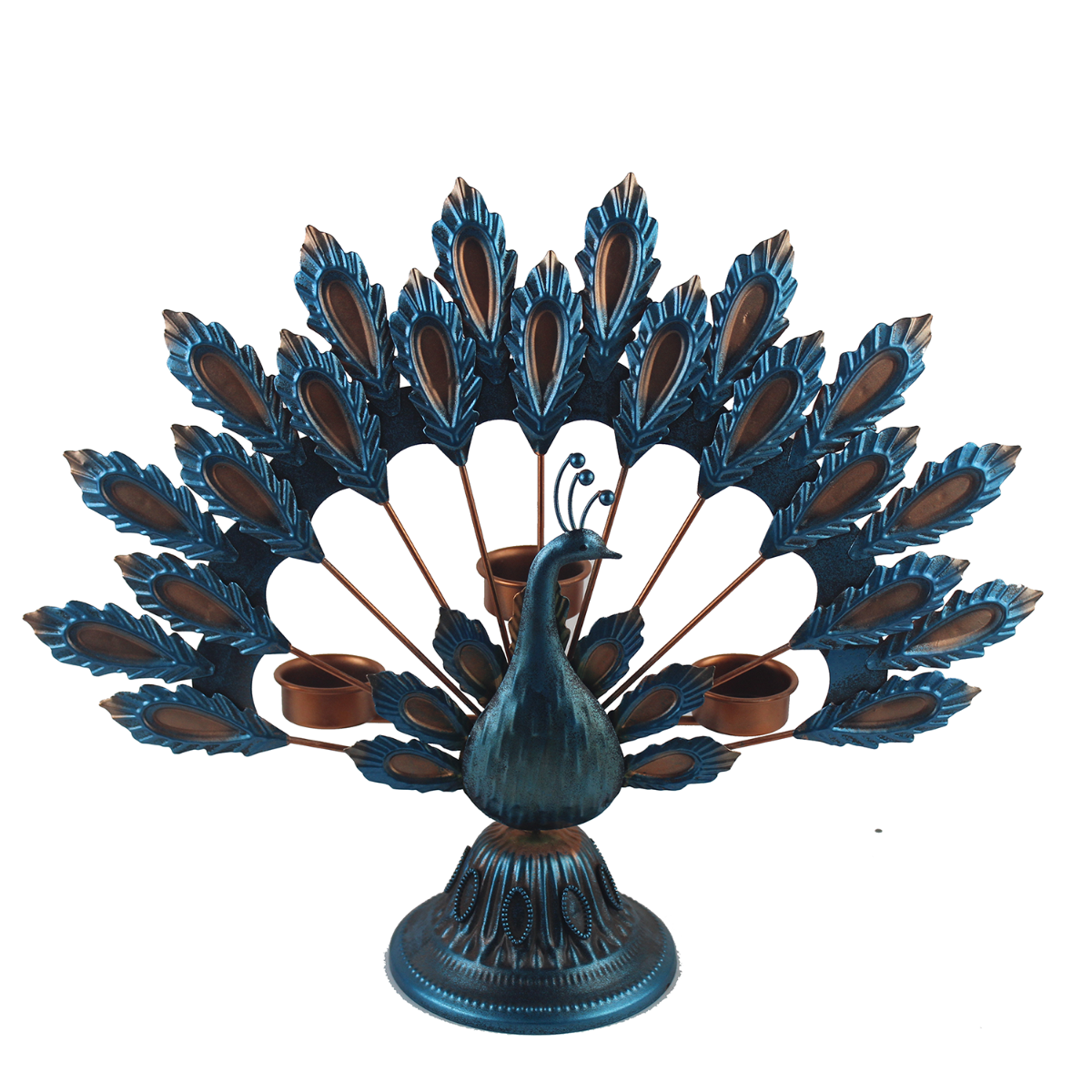 Metal Peacock Candle holder, Metal vintage Candle holder for Post candles - 3 candle holder, centerpiece centerpiece, for living room, gifts, weddings (candles not included)