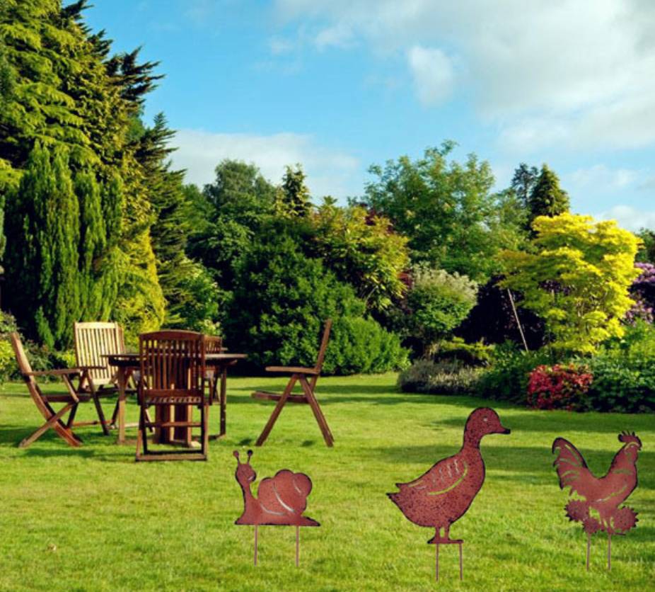 Animal silhouette ground insert suitable for courtyard, garden, lawn outdoor decoration