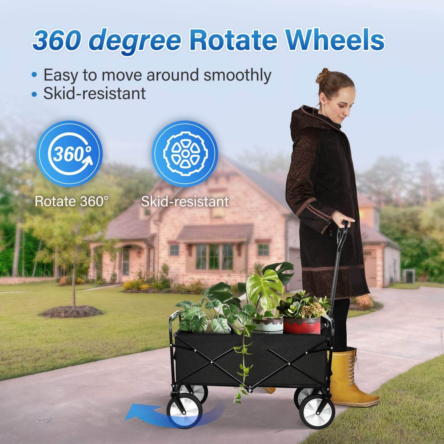 Folding wagon made in china, wagon outdoor for camping