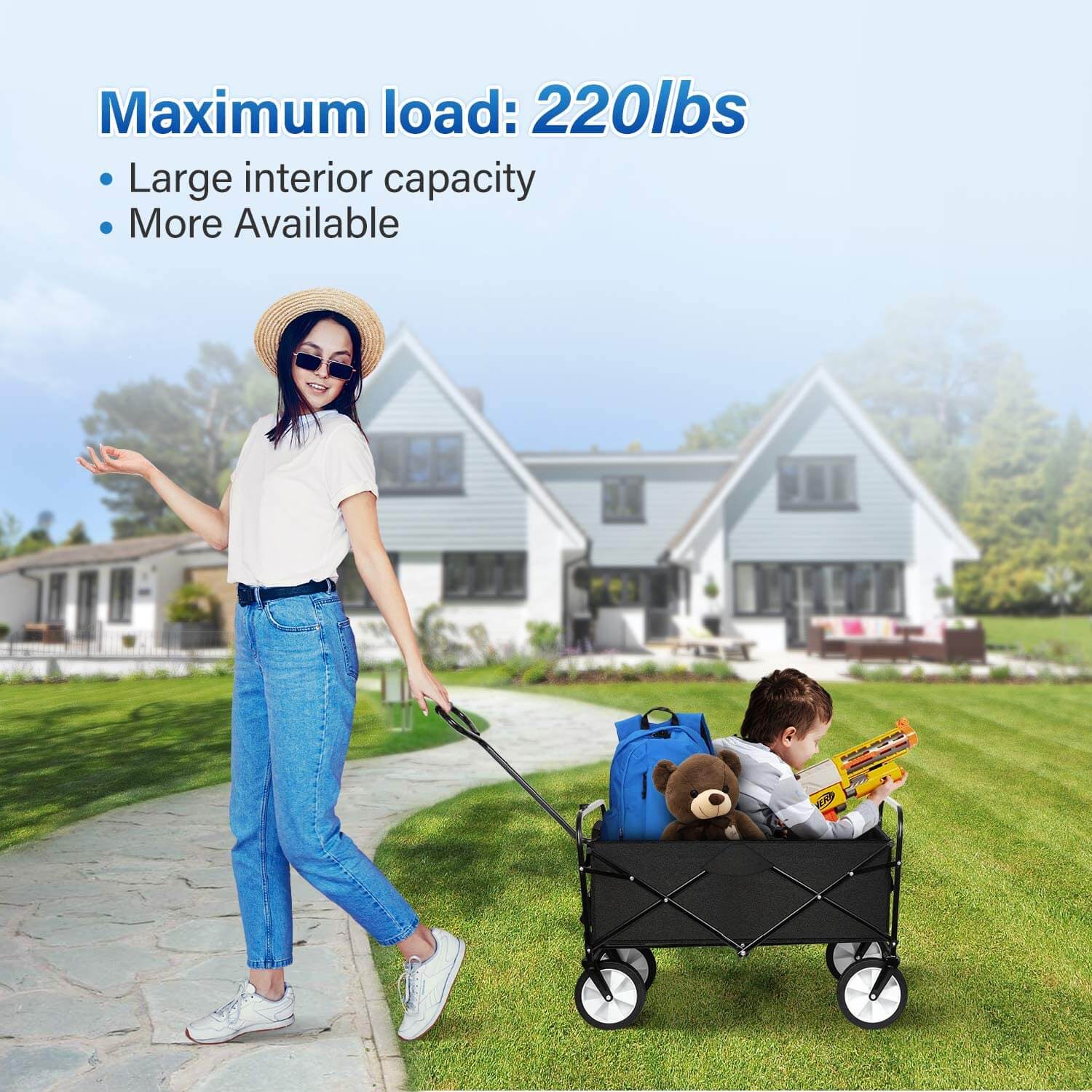 Folding wagon made in china, wagon outdoor for camping