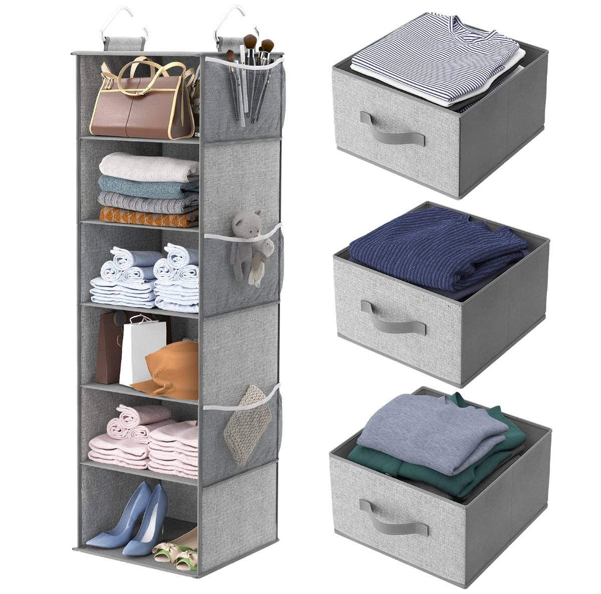 6-Shelf Hanging Closet Organizer