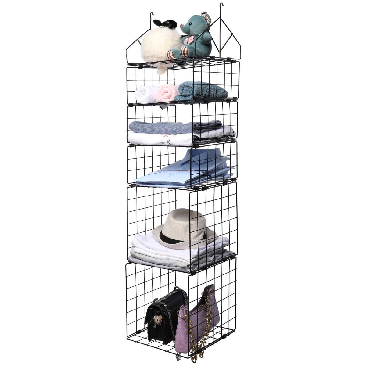 Metal Wire Housewares Closet Hanging Shelves