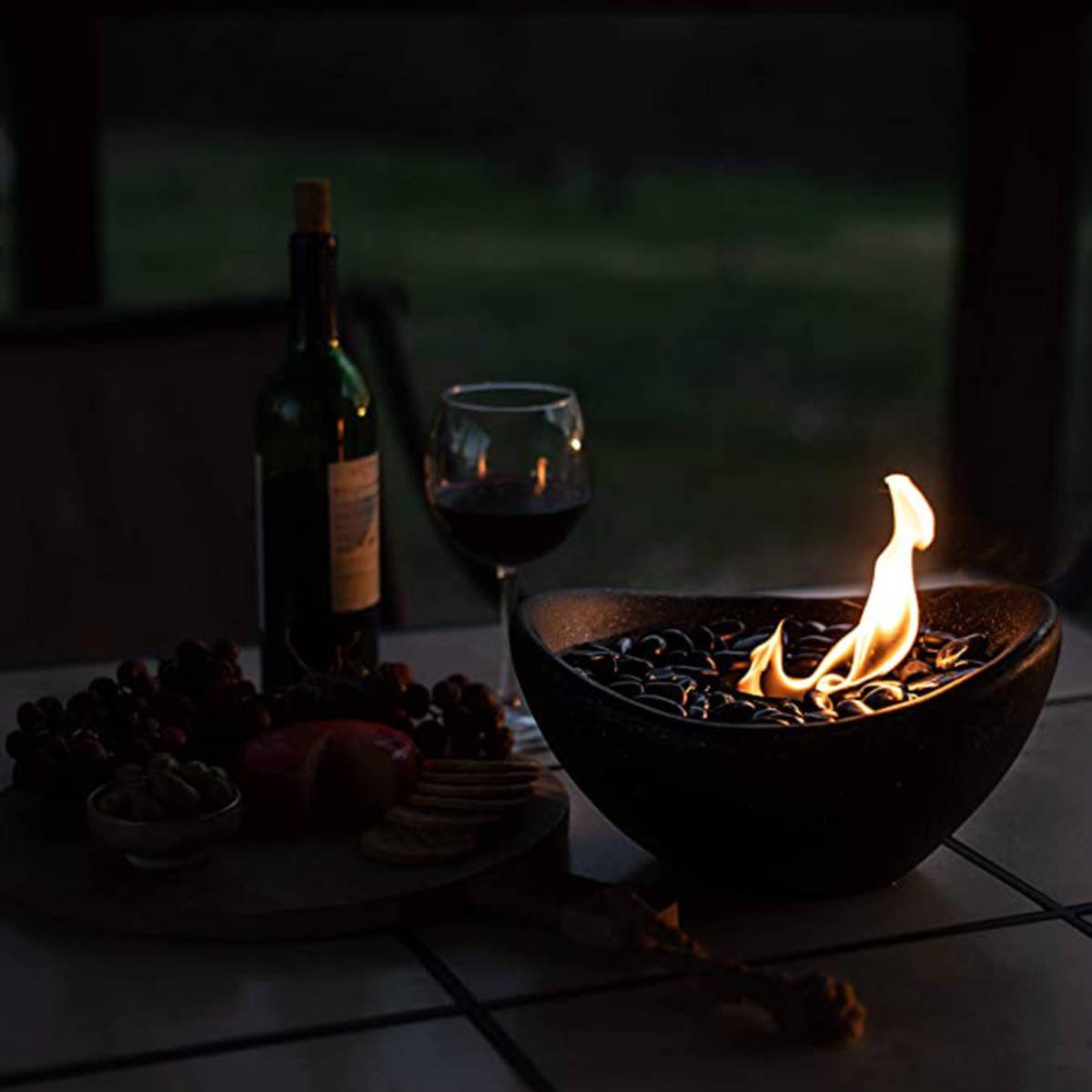Tabletop Wave Fire Bowl