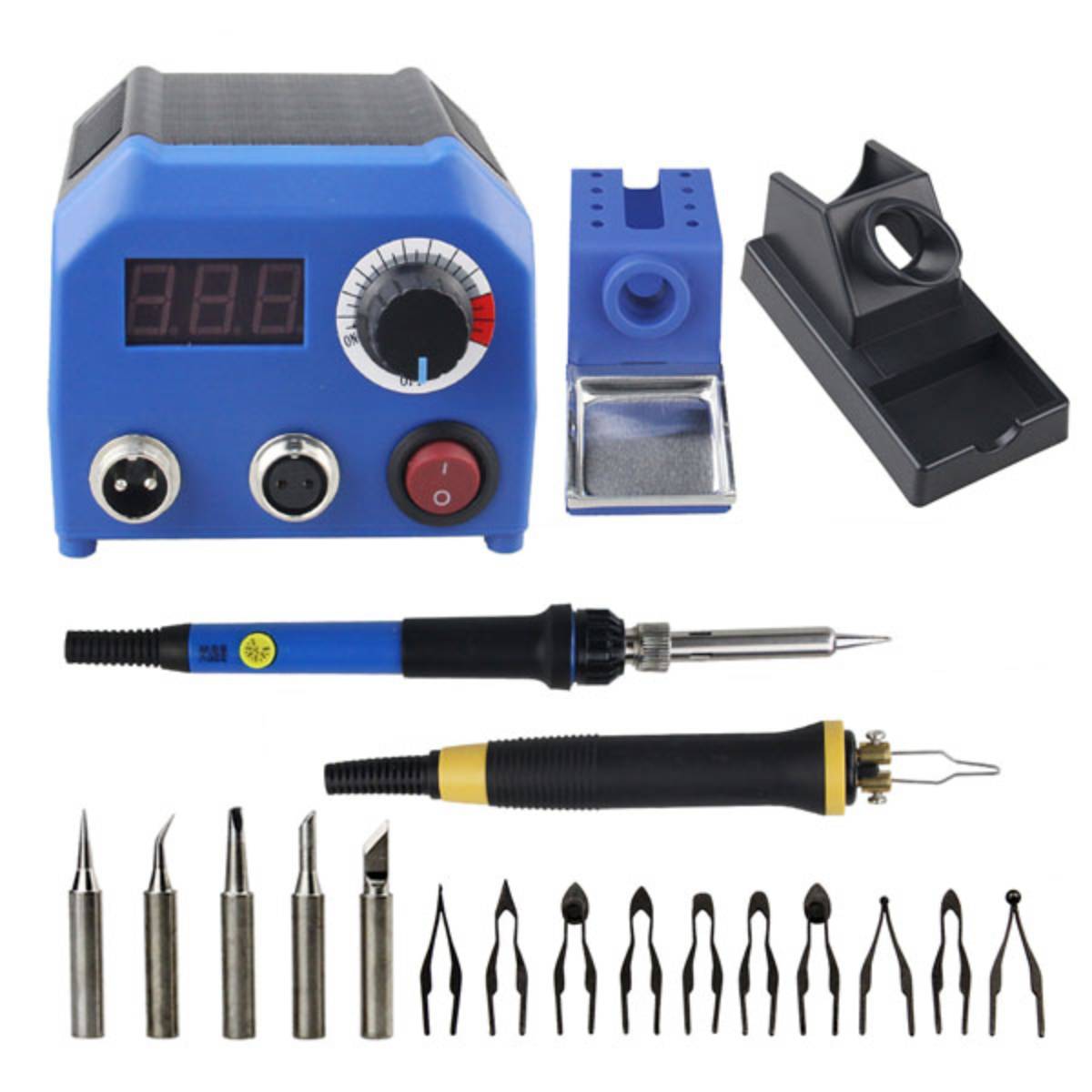 110W Digital Display Double Use Soldering iron Pen Pyrography Machine 15pcs tips DIY Tools