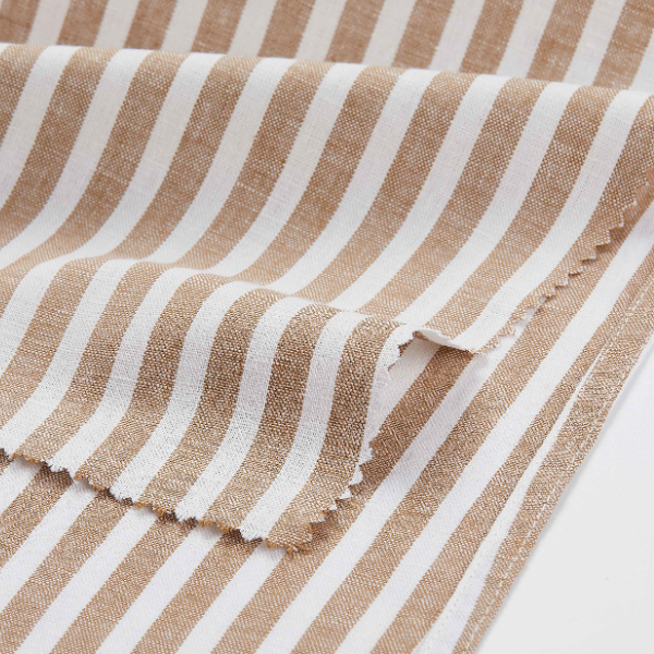 STRIPED LINEN/COTTON FABRIC~S1851