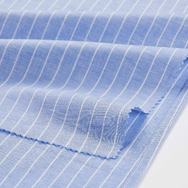 STRIPED LINEN/COTTON FABRIC~ S1878