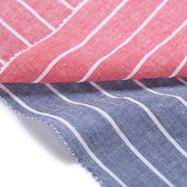 STRIPED LINEN/COTTON FABRIC~S1718