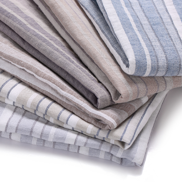 STRIPED LINEN/COTTON FABRIC~ S120023