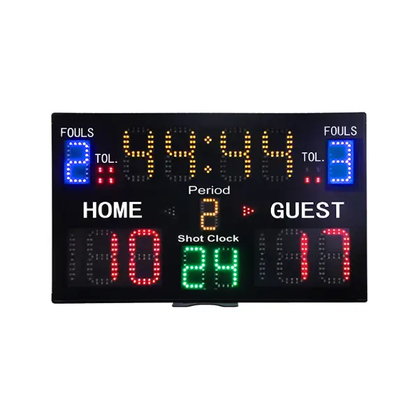 New Design 18650 Built-in Battery or Type-C Power Supply Electric Portable Scoreboard Led Basketball Scoreboard with Carry Bag