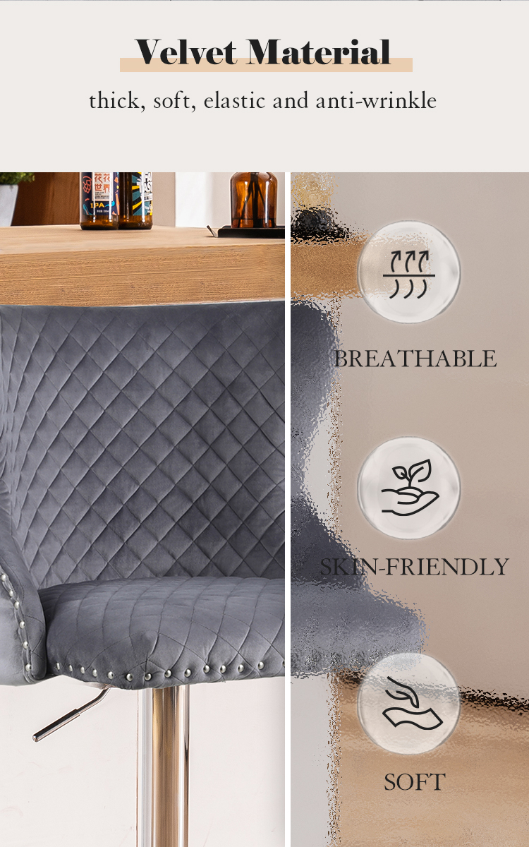 Lion knocker bar stools grey