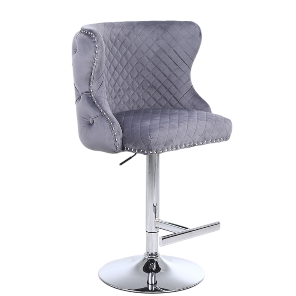 Lion knocker bar stools grey