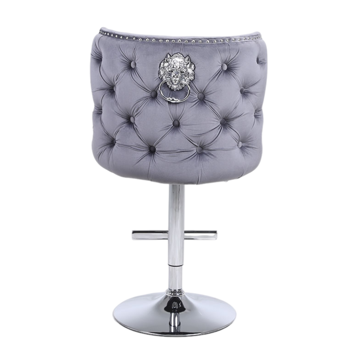 Lion knocker bar stools grey
