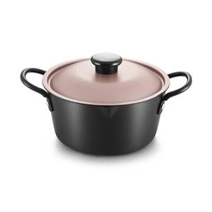 Pressed carbon steel non-stick tempura pot
