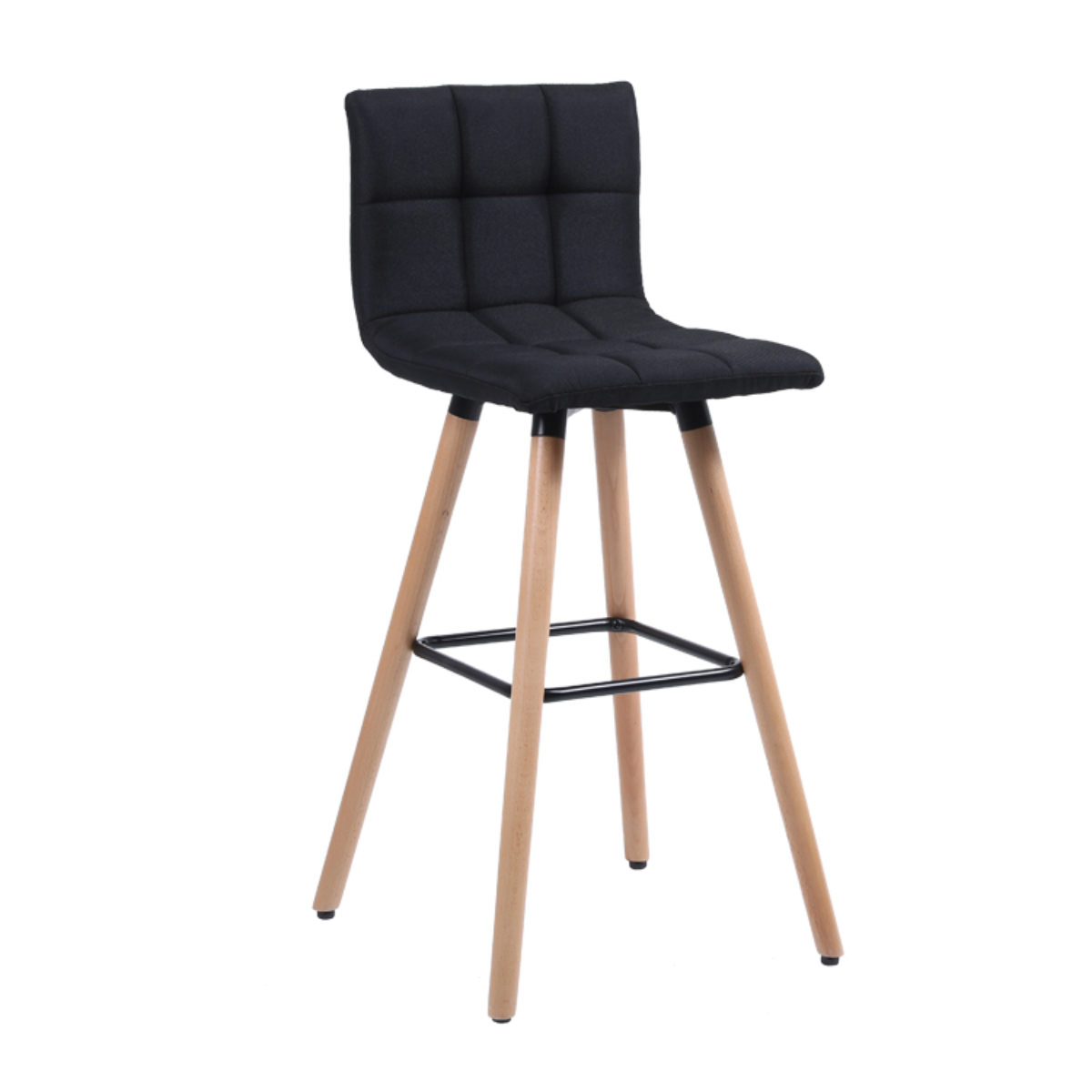 Modern black counter height bar stools