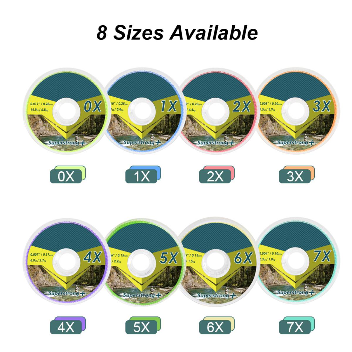 SF Clear Nylon Tippet Line 30M/33Yds, 0X-7X