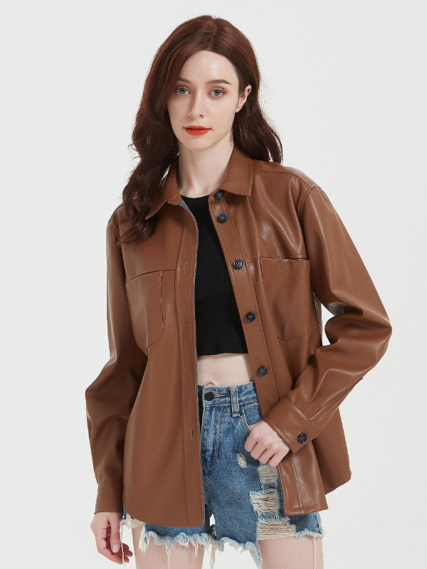 PU Leather Shirt