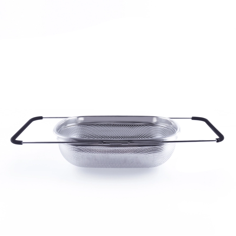 S/S mesh basket colander with extendable handle