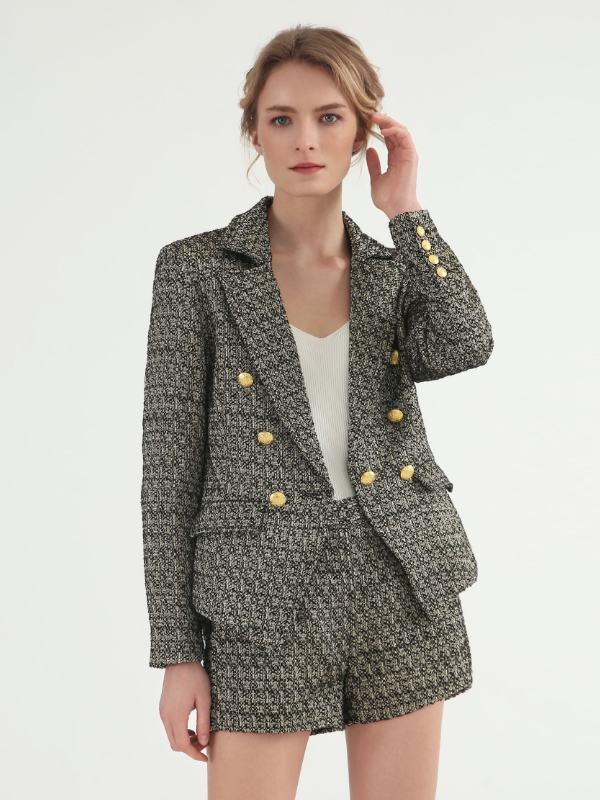 Lapel Collar Blazer Suit