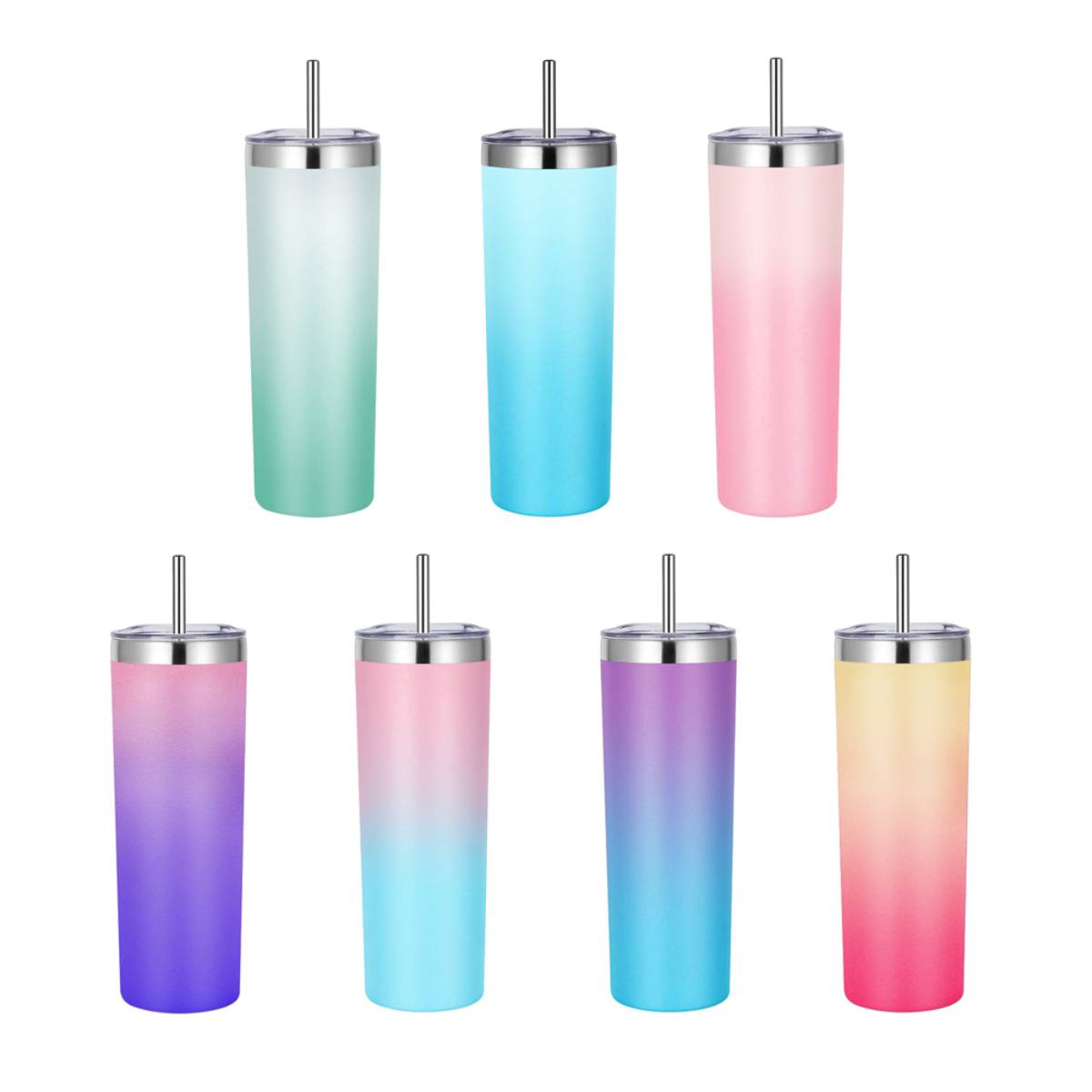 Stainless Steel 20oz Straight Skinny Tumbler Mug