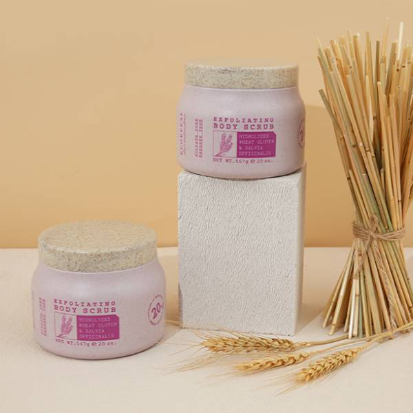 The Future of Skincare: Our Wheat Straw Plastic Packaging Exfoliating Scrub | Body Scrub Manufacturer