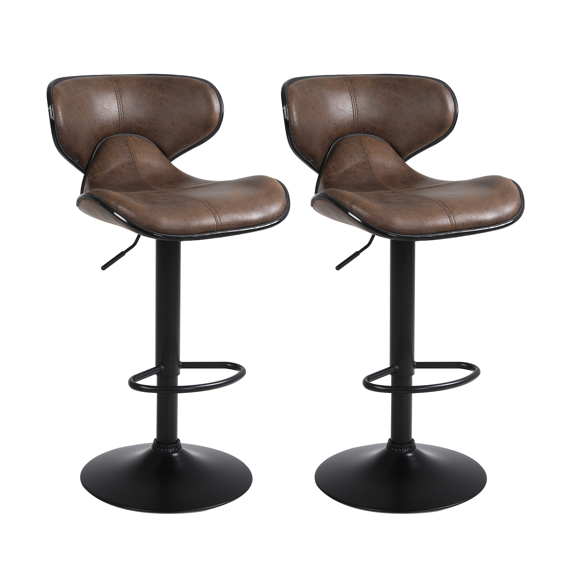 Shell Back and Footrest Bar Stools