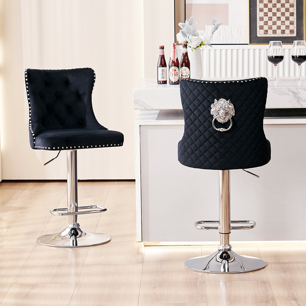 Swivel Barstools with Ring Pull