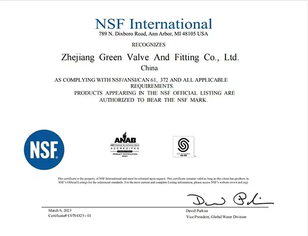 Certificación NSF