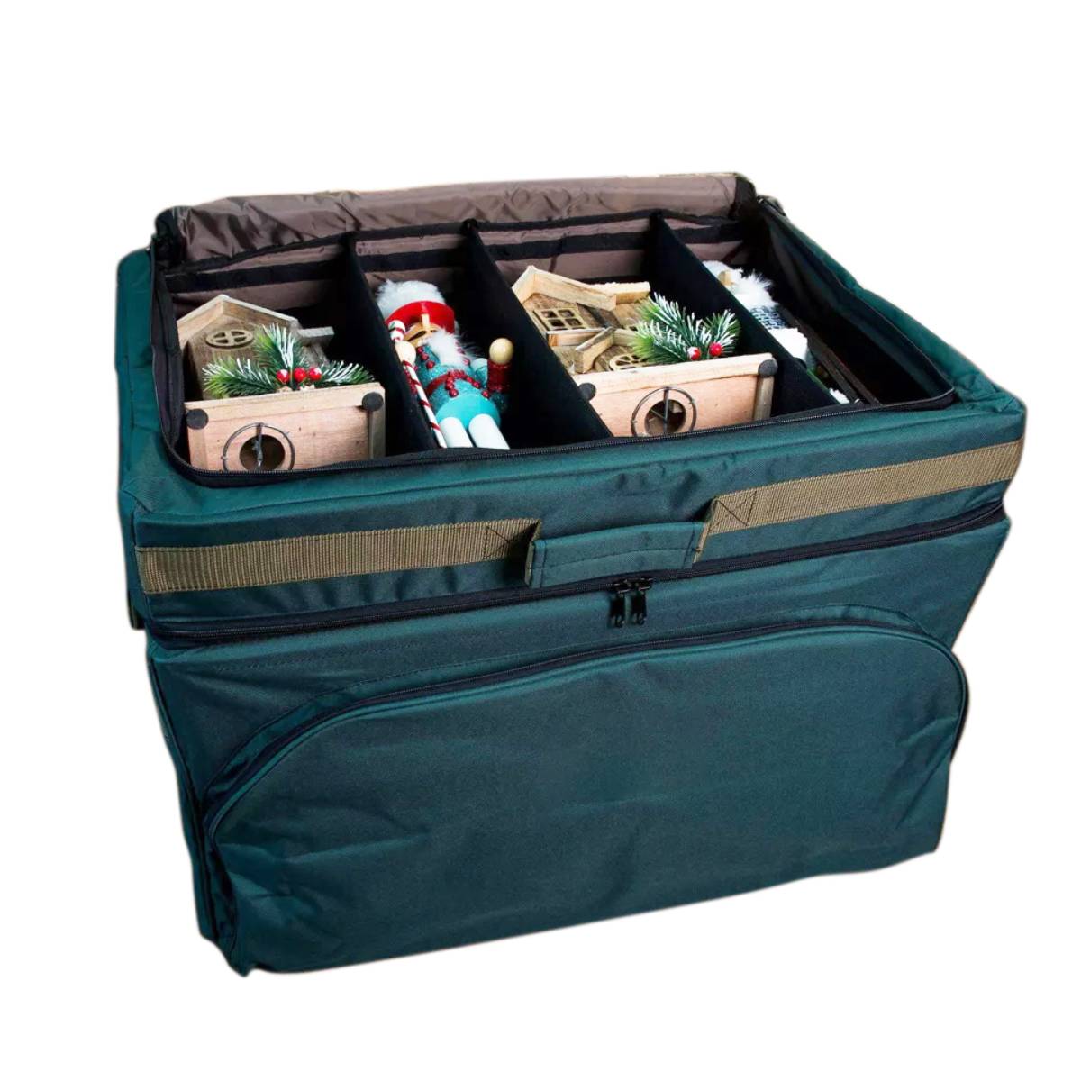 Large Capacity Durable Factory Price Foldable Christmas Ornaments Storage Box With Zipper Manufacturer