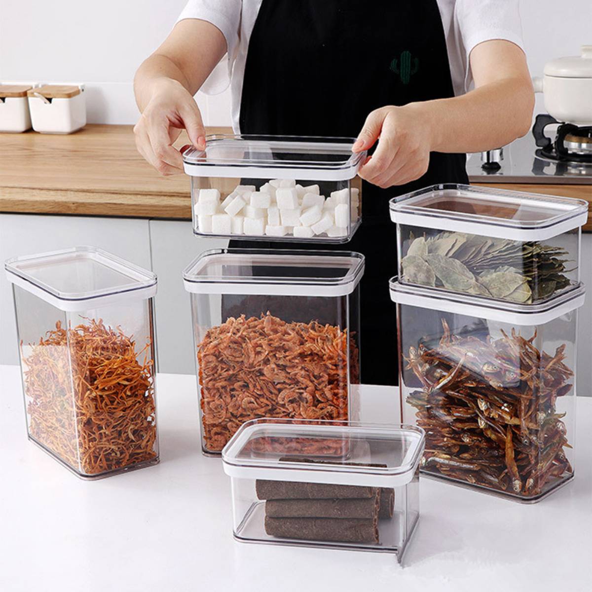 Large Capacity Durable Factory Price Foldable Household Clear Kitchen Food Storage Box Manufacturer