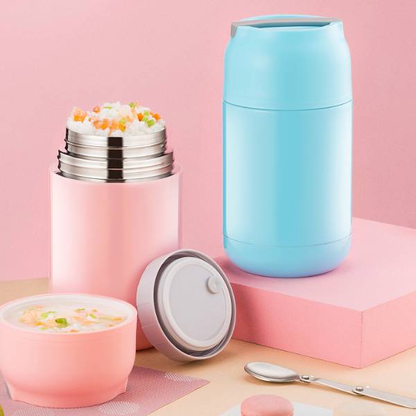 Insulated Soup Thermos Lunch Food Container with Silicone Handle