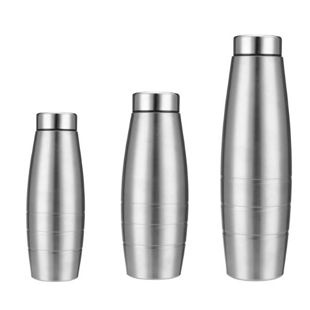 Uninsulated Single Walled Stainless Steel Sports Water Bottle 18/8 Food Grade for Cyclists, Runners