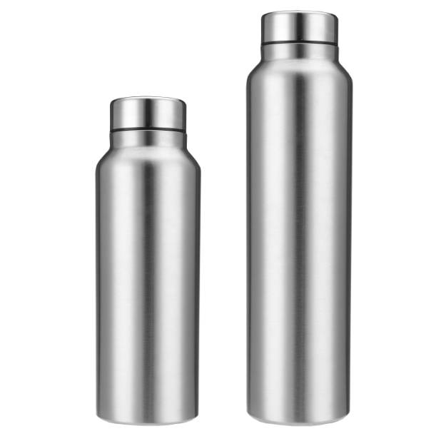 Wholesale Stainless Steel Outdoor Camping Straight Cup Solid Color Thermos Bottle