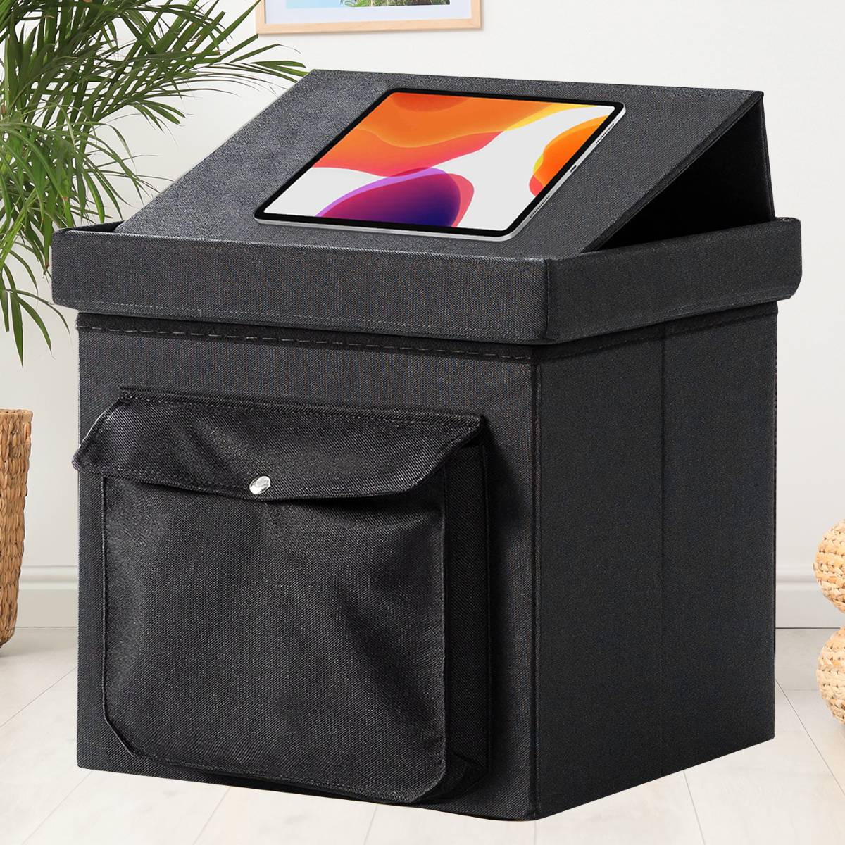 Travel Outdoors Household Foldable Multifunctional Storage Ottoman