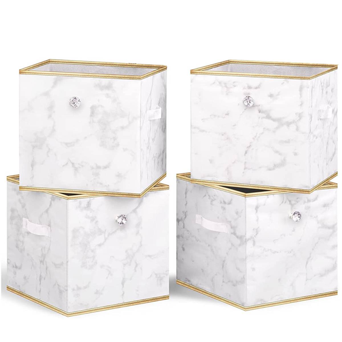 Multifunctional Stackable Foldable Crystal Handle Open Storage Box